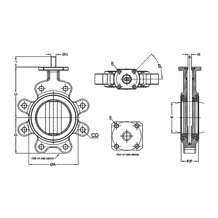 Centric Lug Body Butterfly Valve
